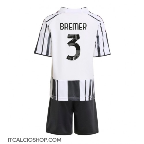Juventus Gleison Bremer #3 Prima Maglia Bambino 2025-26 Manica Corta (+ Pantaloni corti)